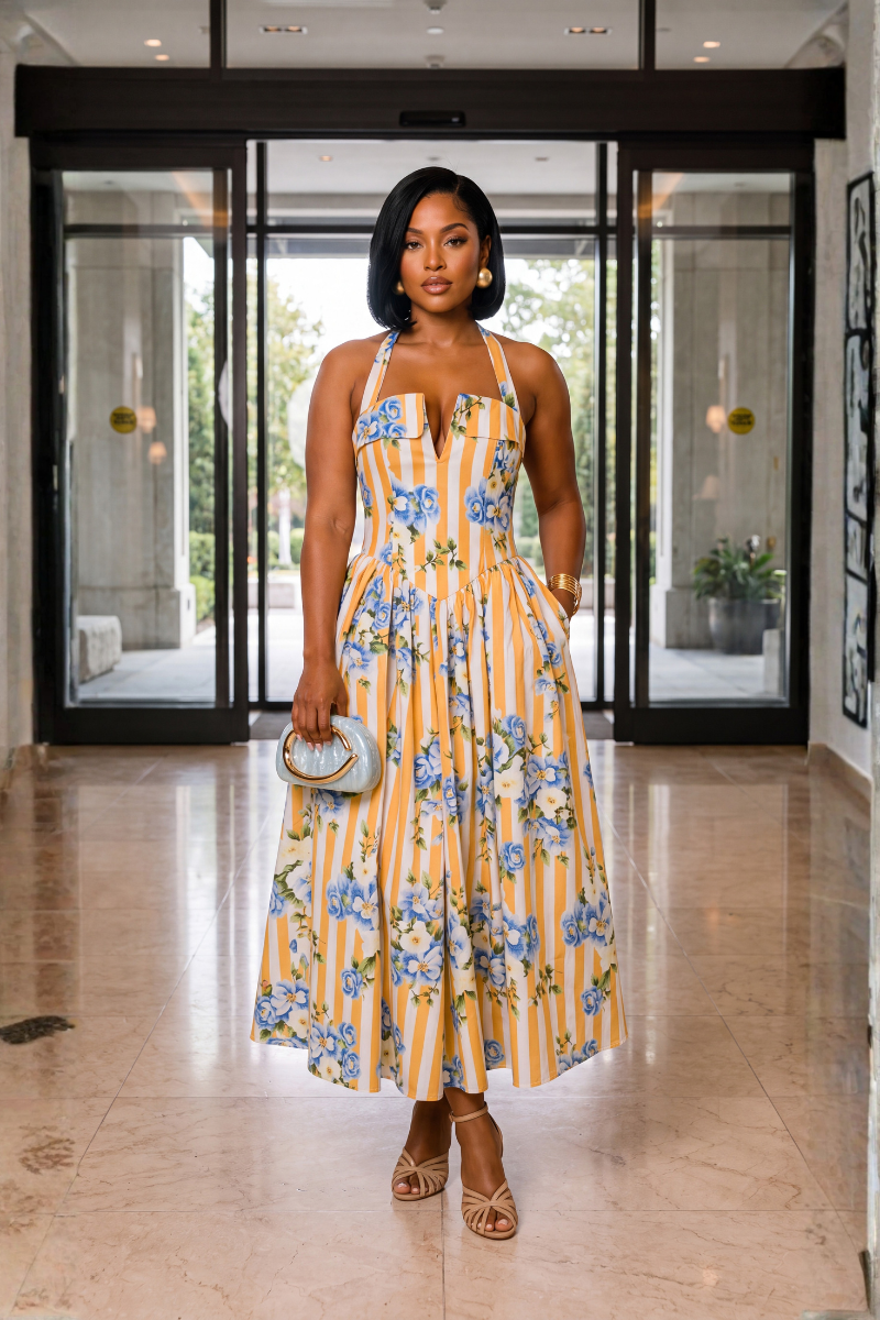 Betty Corset Halter Dress