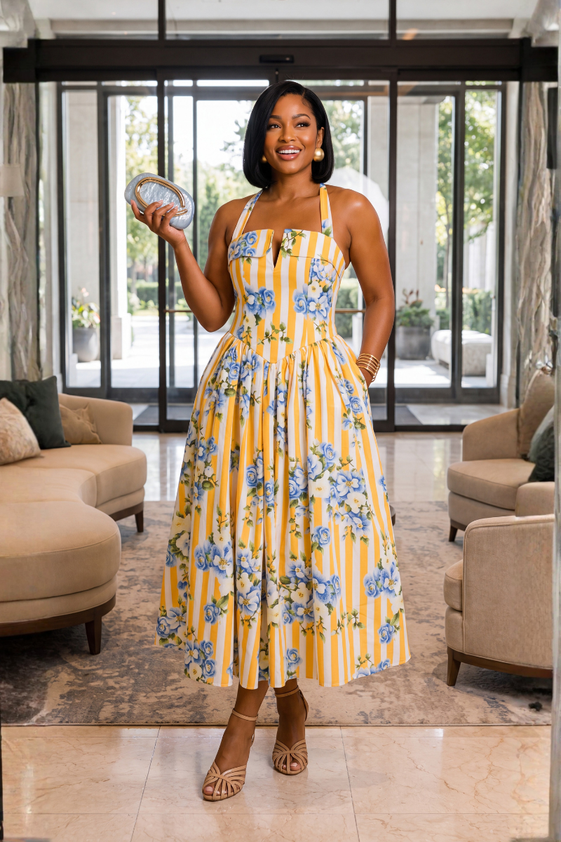 Betty Corset Halter Dress