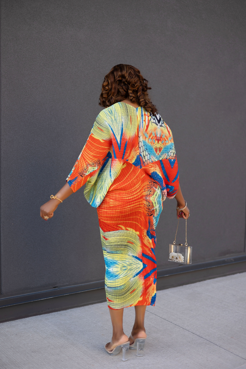 VELORA PLISSE DRESS