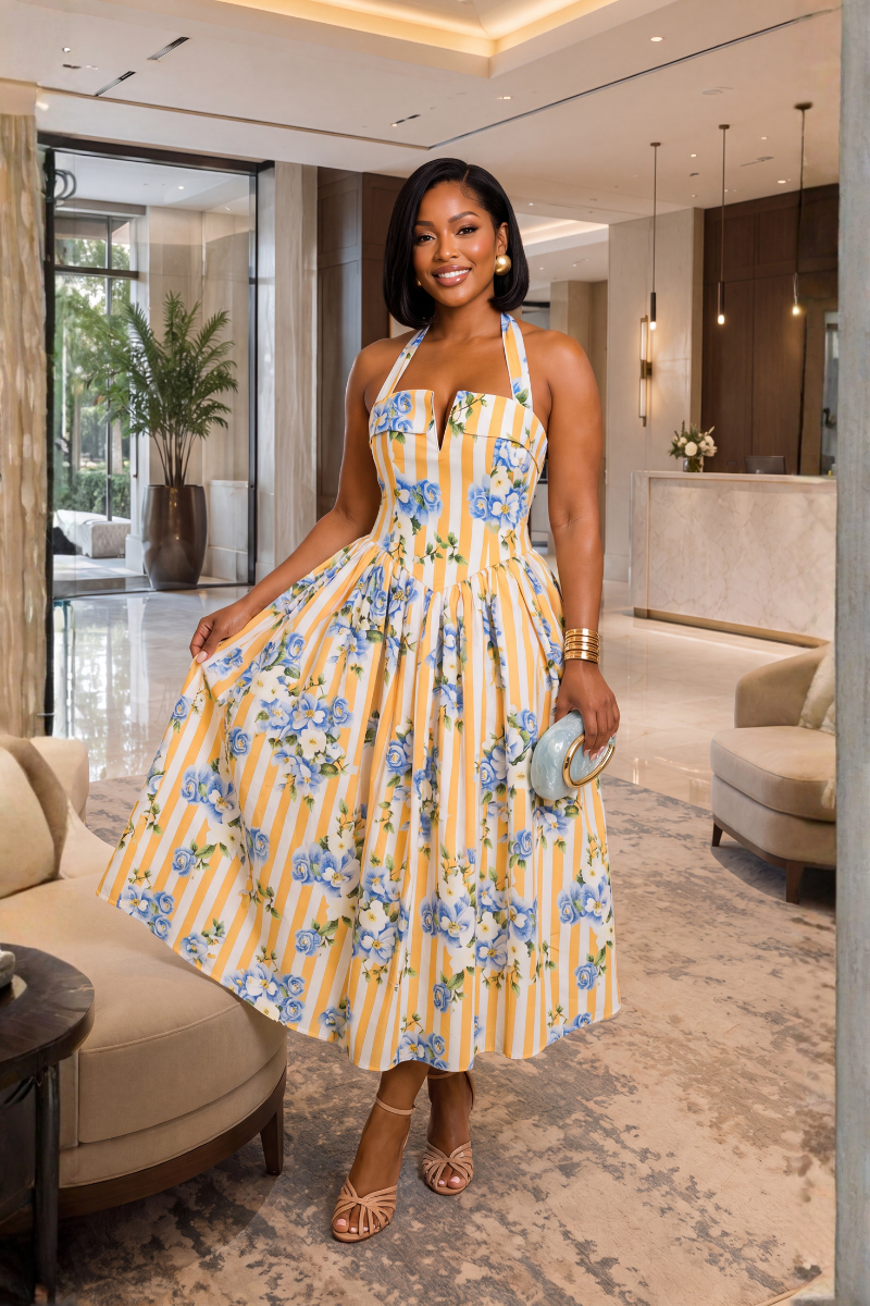 Betty Corset Halter Dress