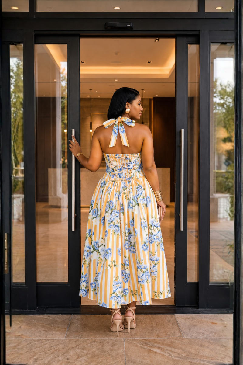 Betty Corset Halter Dress