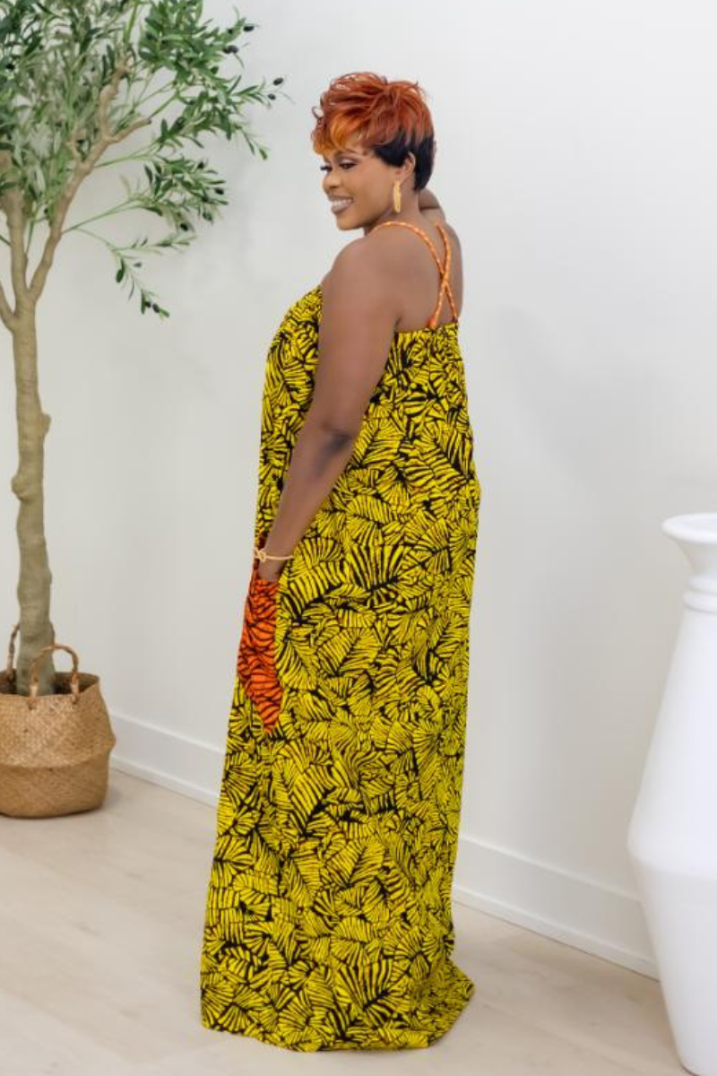 OMA AFRICAN PRINT MAXI DRESS