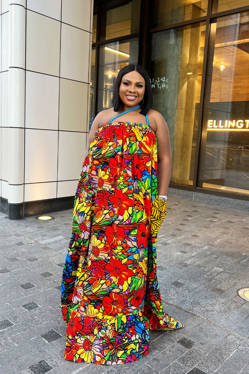 Olivia African Print Dress