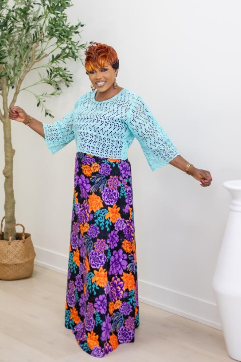 ABIKE SKIRT SET/SKY BLUE