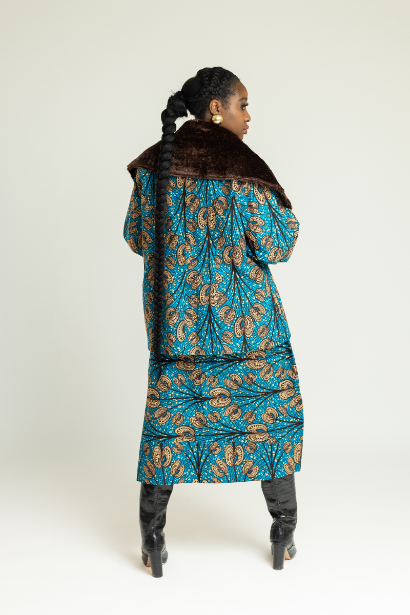 MO Ankara Fur Jacket