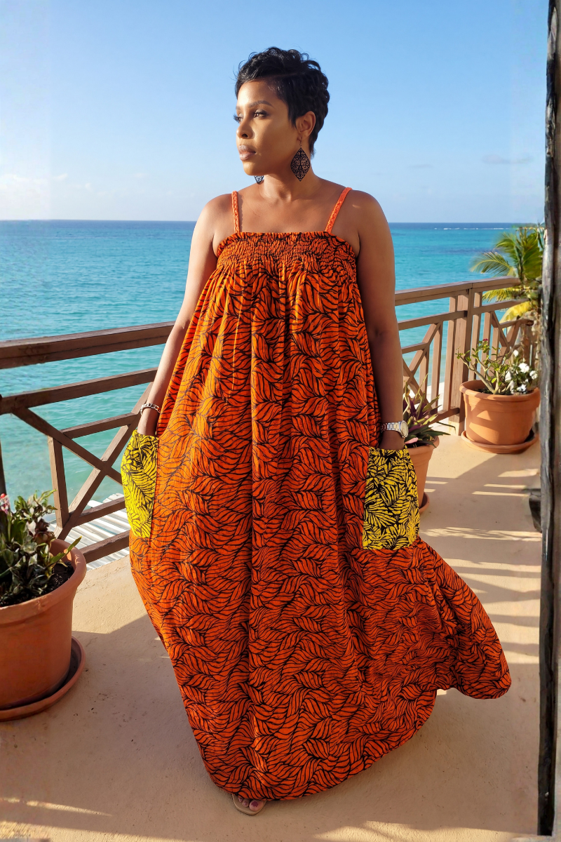 OCEAN-BREEZE FLOWY MAXI