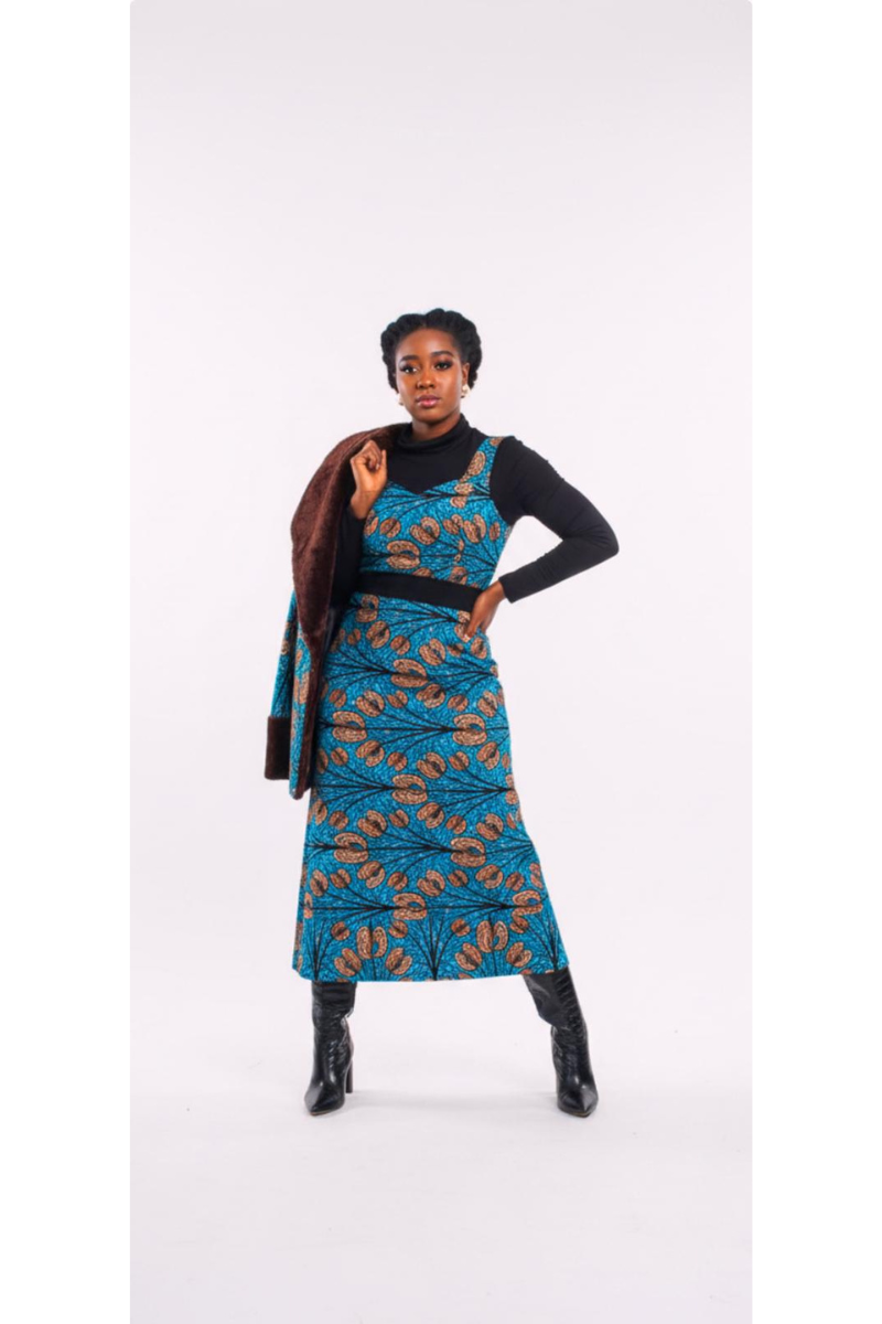 MO Ankara Fur Jacket