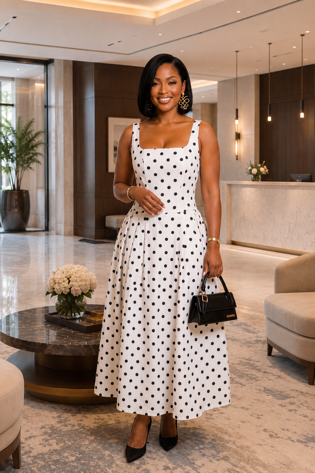 Alexia Polka Dot Dress
