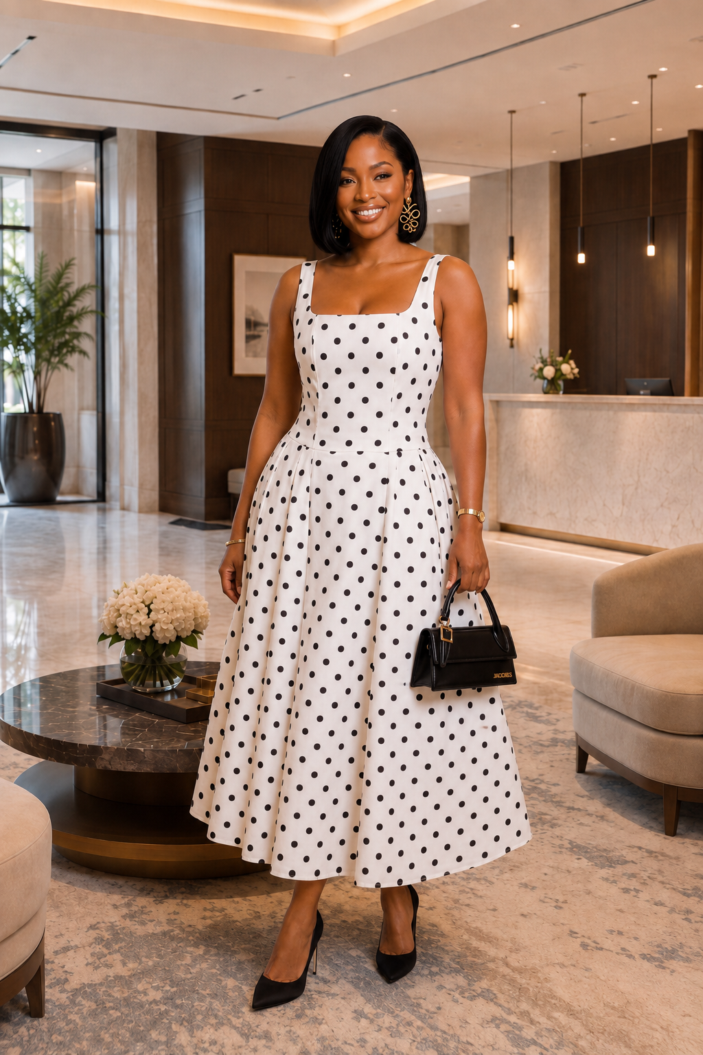 Alexia Polka Dot Dress