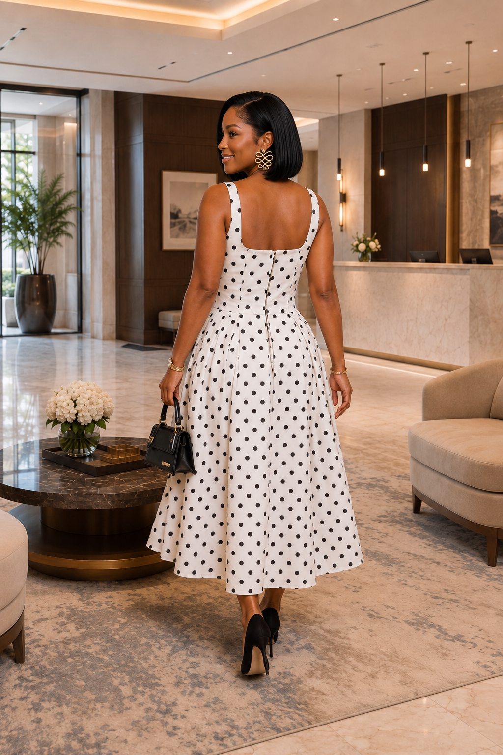 Alexia Polka Dot Dress