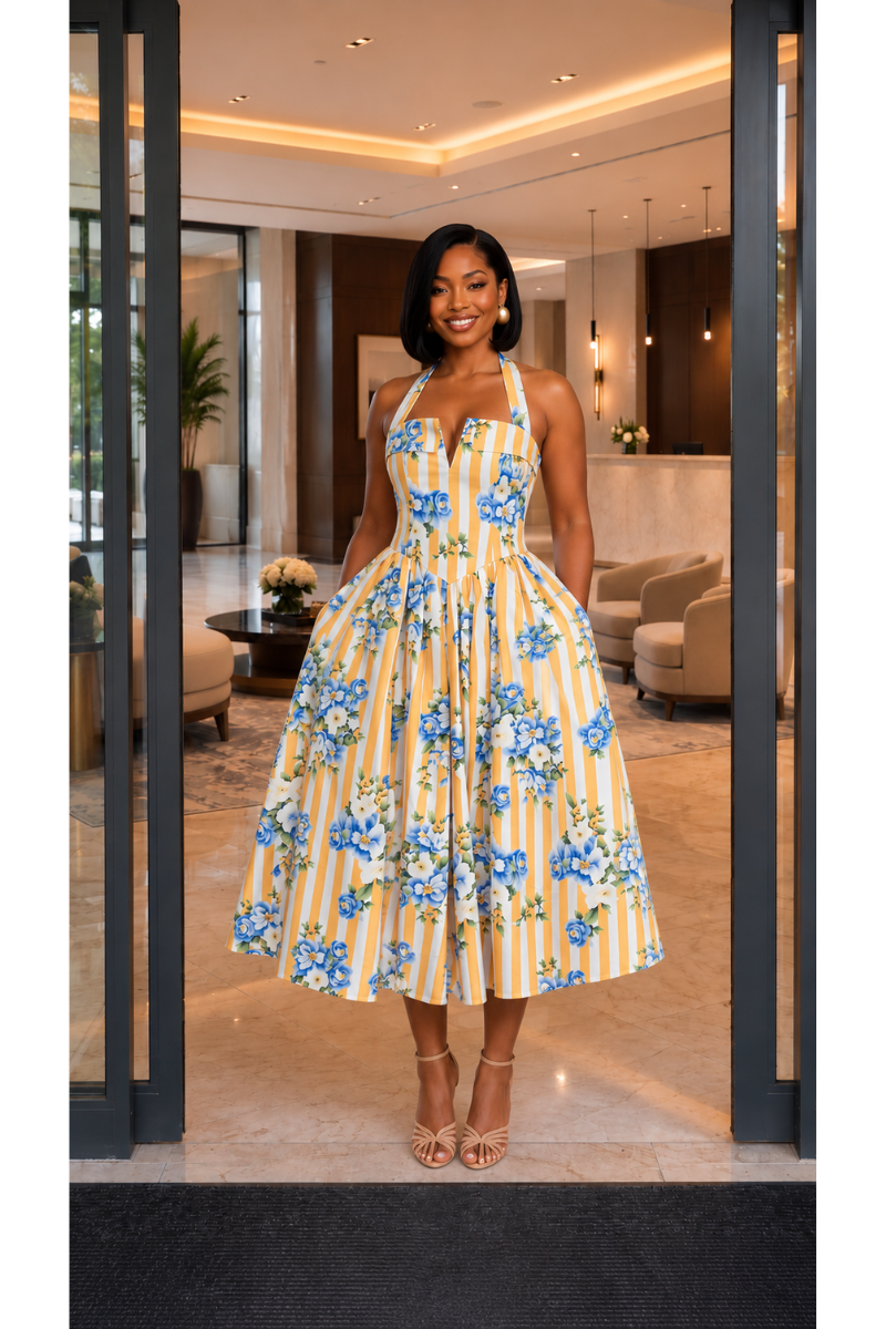 Betty Corset Halter Dress
