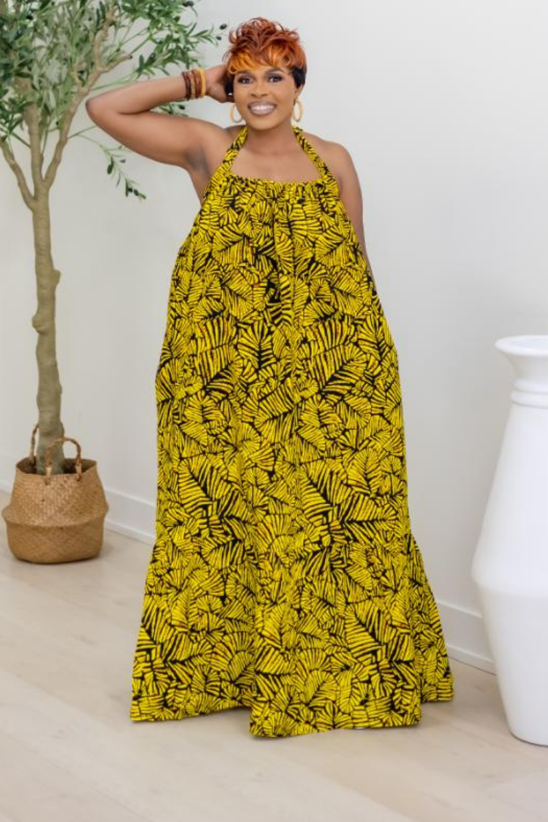 Mikayla African Print Dress
