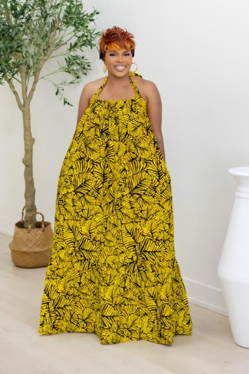 Mikayla African Print Dress