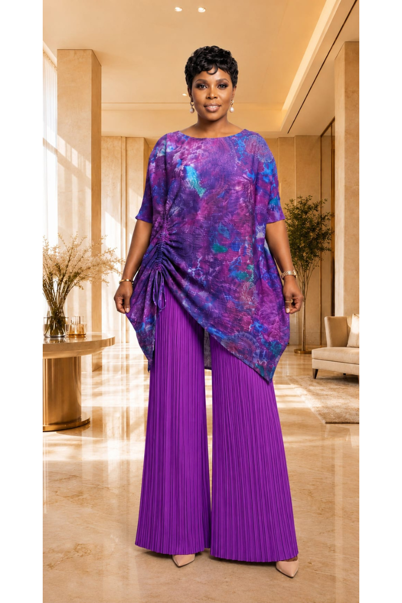 Orchid Pleated Set