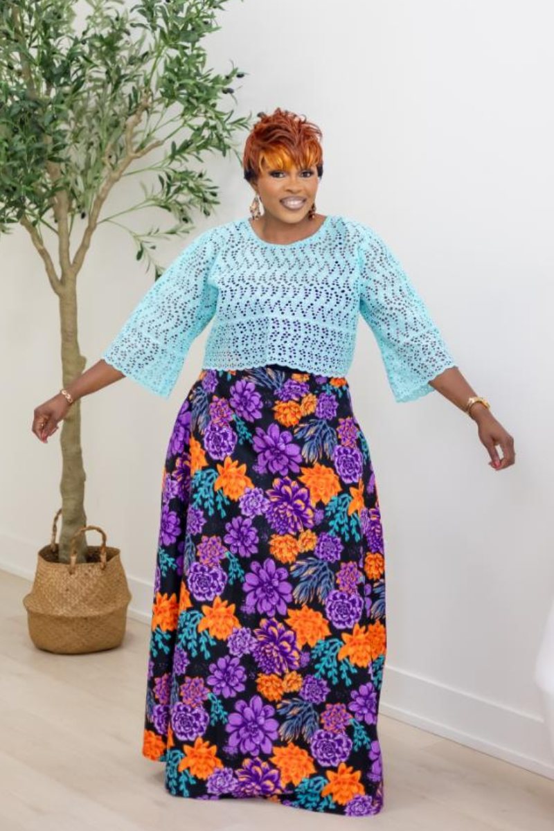 ABIKE SKIRT SET/SKY BLUE