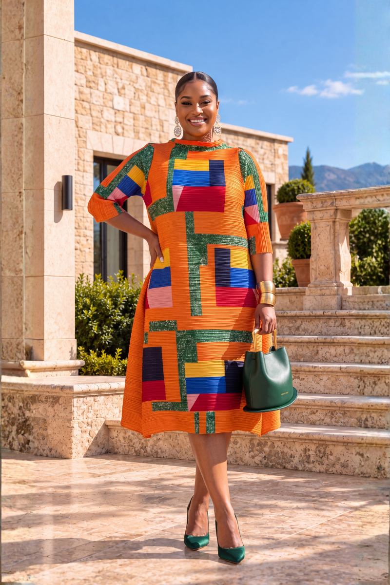 Bouncy Pleats Dress