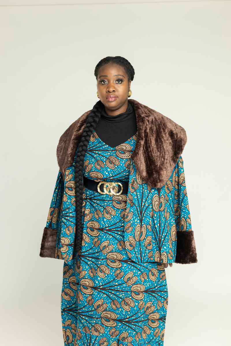 MO Ankara Fur Jacket