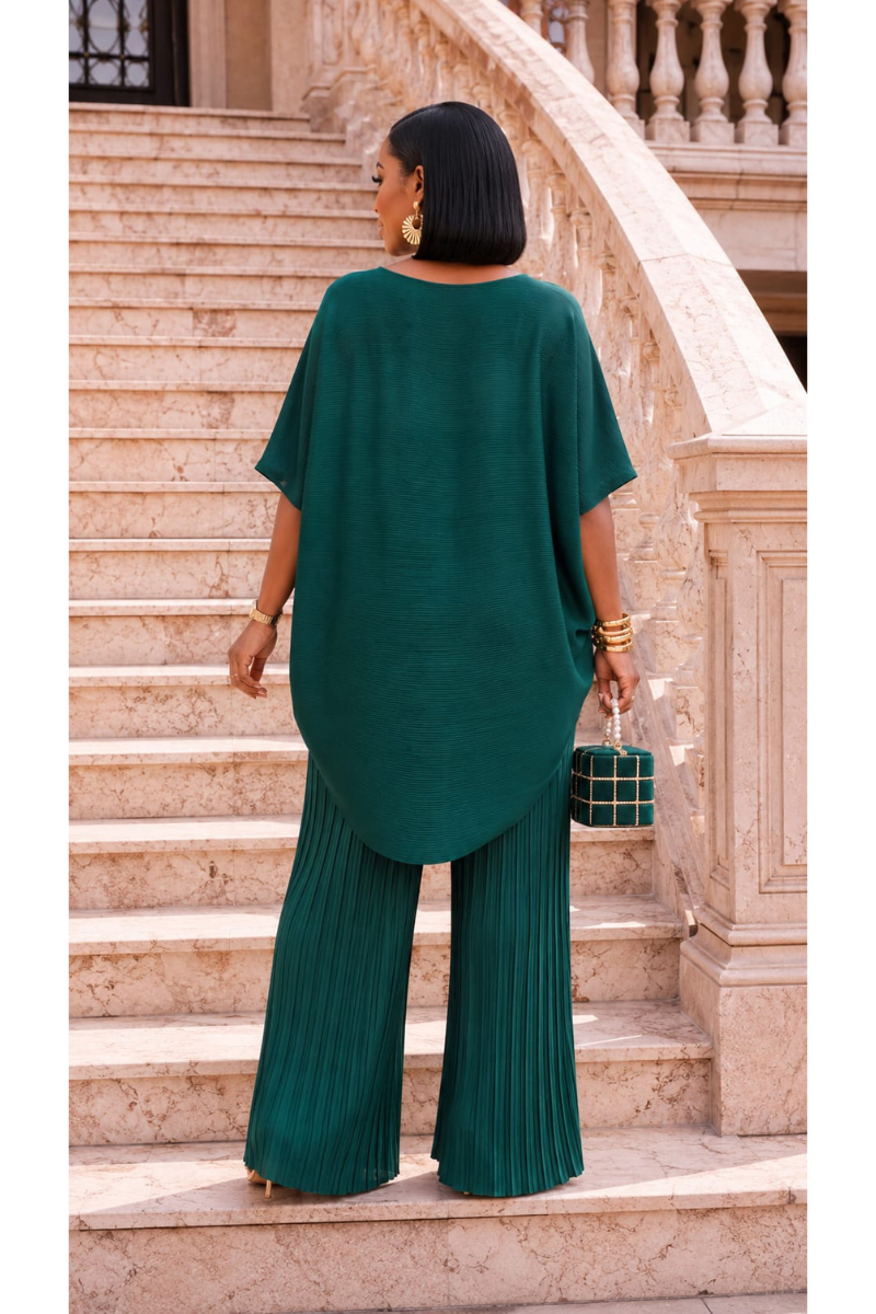 Green Orchid Pleat Set
