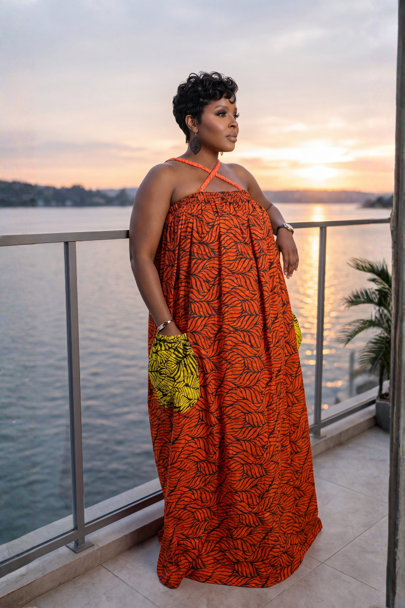 OCEAN-BREEZE FLOWY MAXI