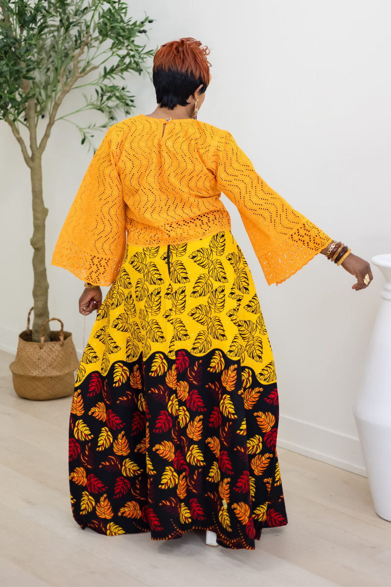ABIKE SKIRT SET/ORANGE 2
