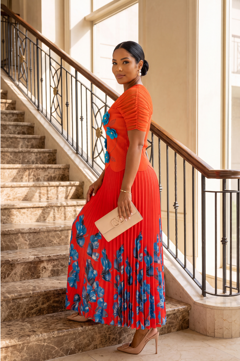Floral Pleat Set