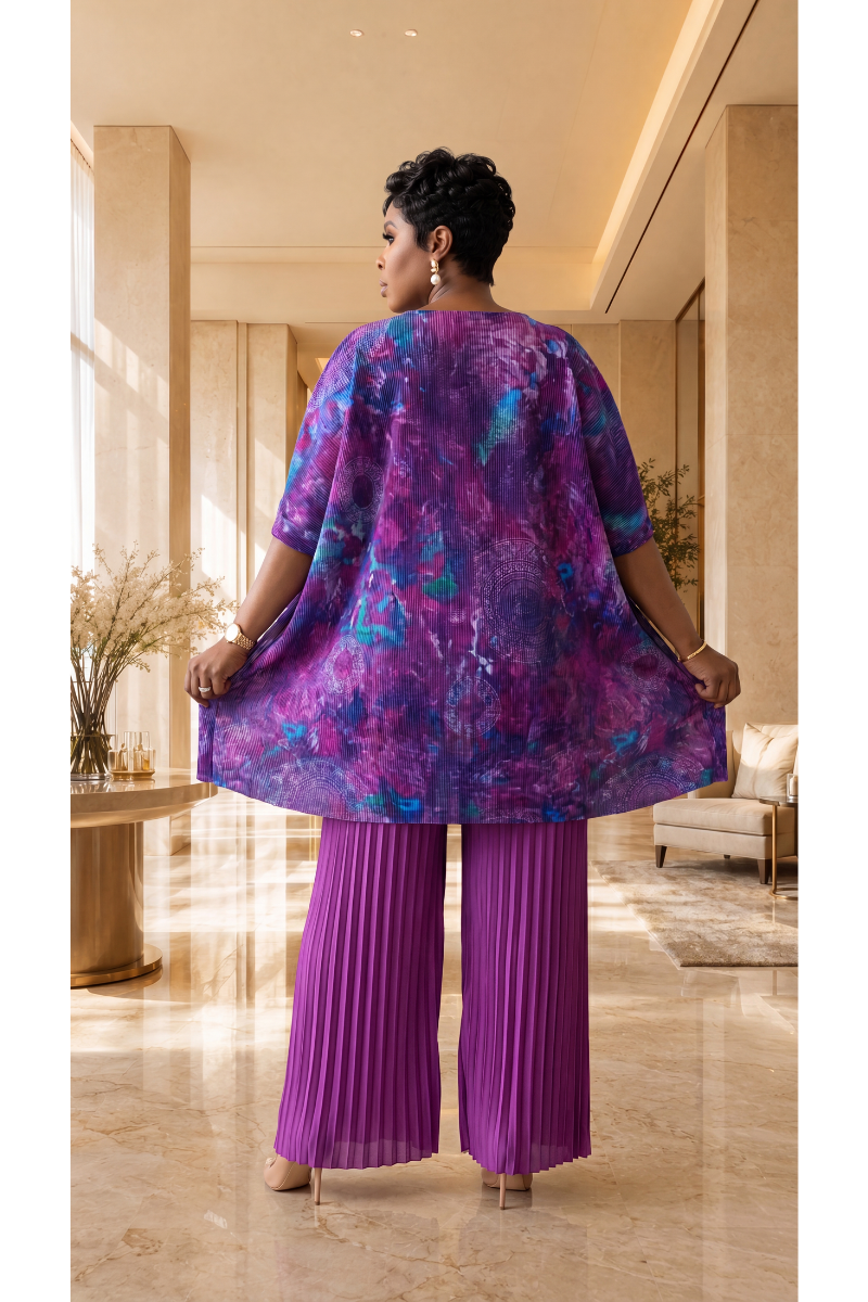 Orchid Pleated Set