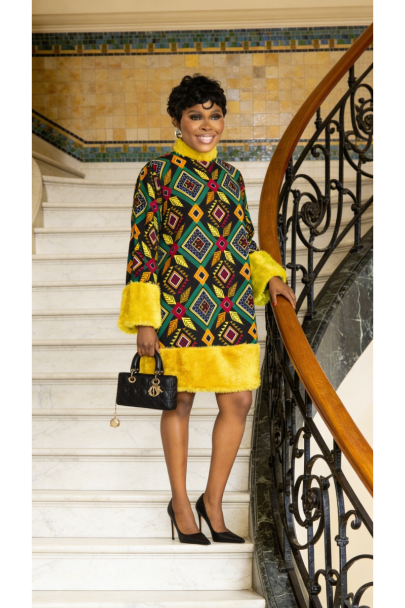 JAZMINA ANKARA FUR DRESS