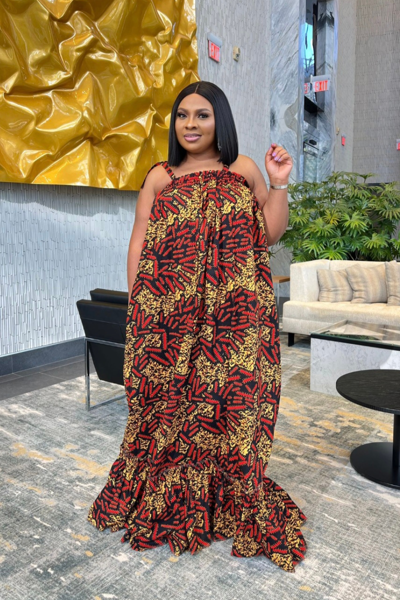 Cocoa Sun African Print Dress