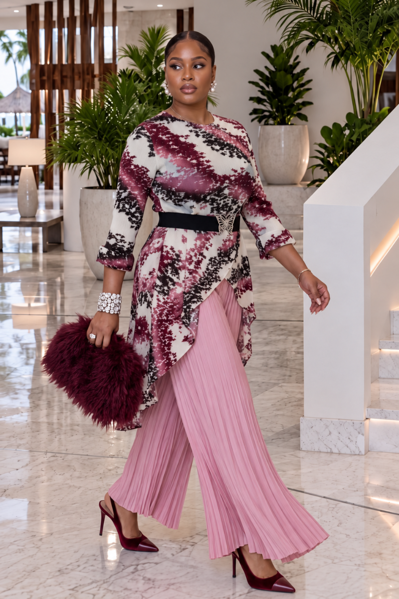 Standout Pleated Palazzo Set