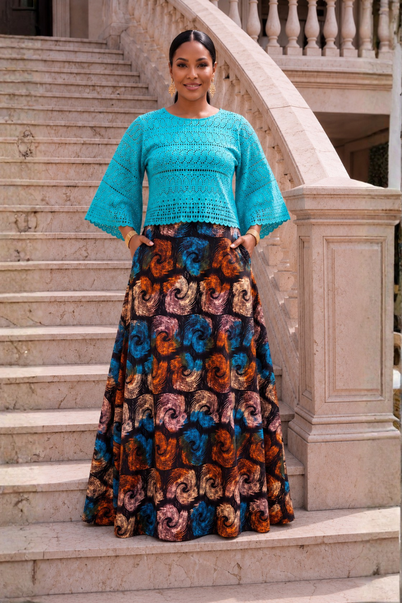Ola Cropped Set /TEAL