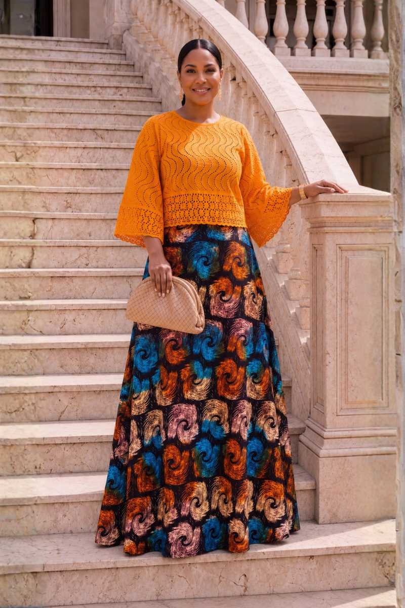 Ola Cropped Set /ORANGE