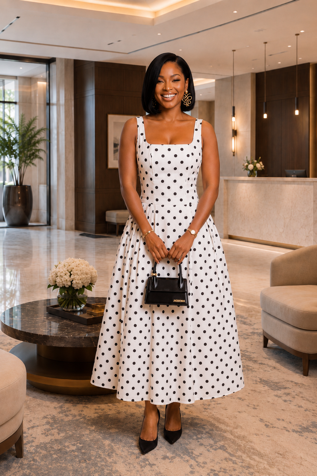 Alexia Polka Dot Dress
