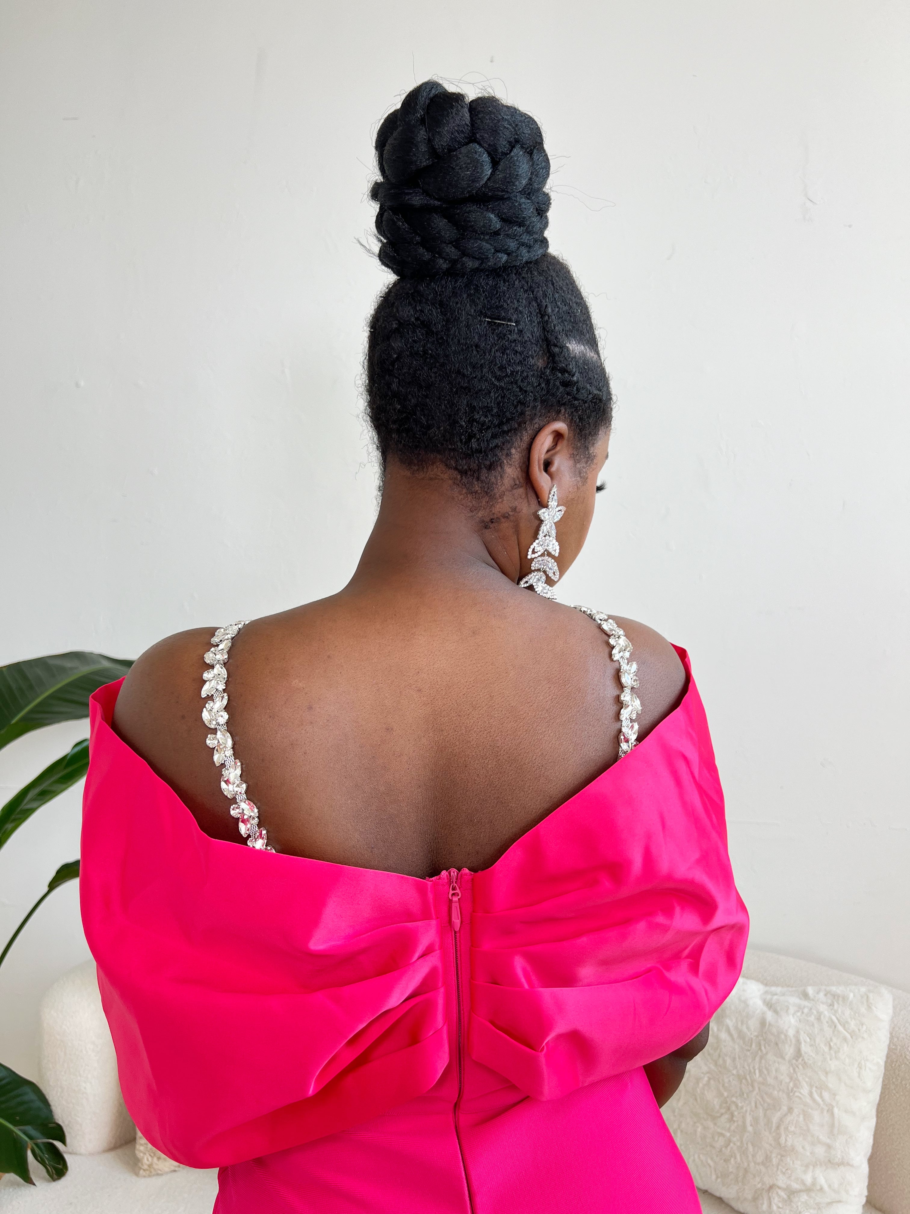 LA REINE CRYSTAL BANDAGE DRESS