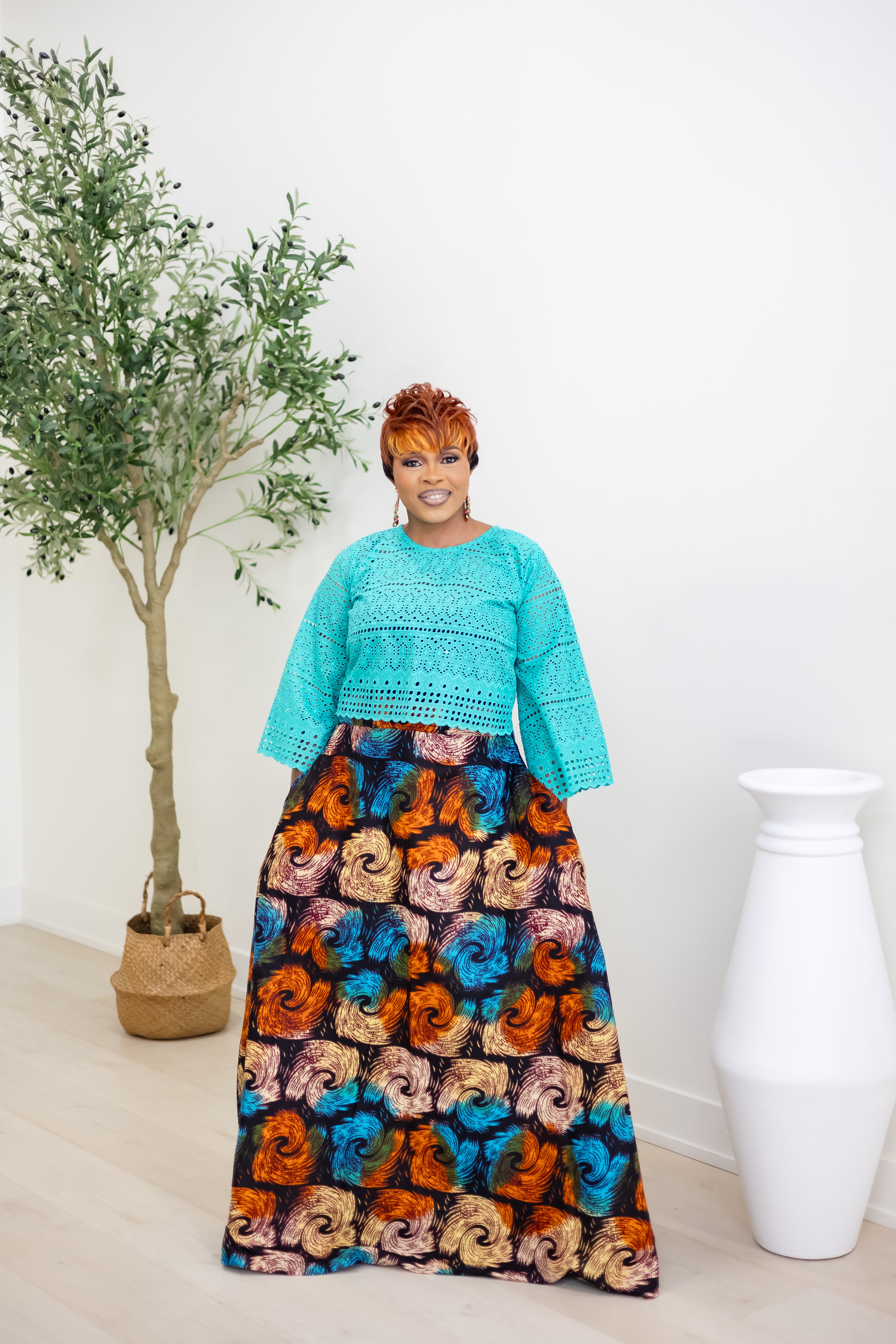 ABIKE SKIRT SET /TEAL