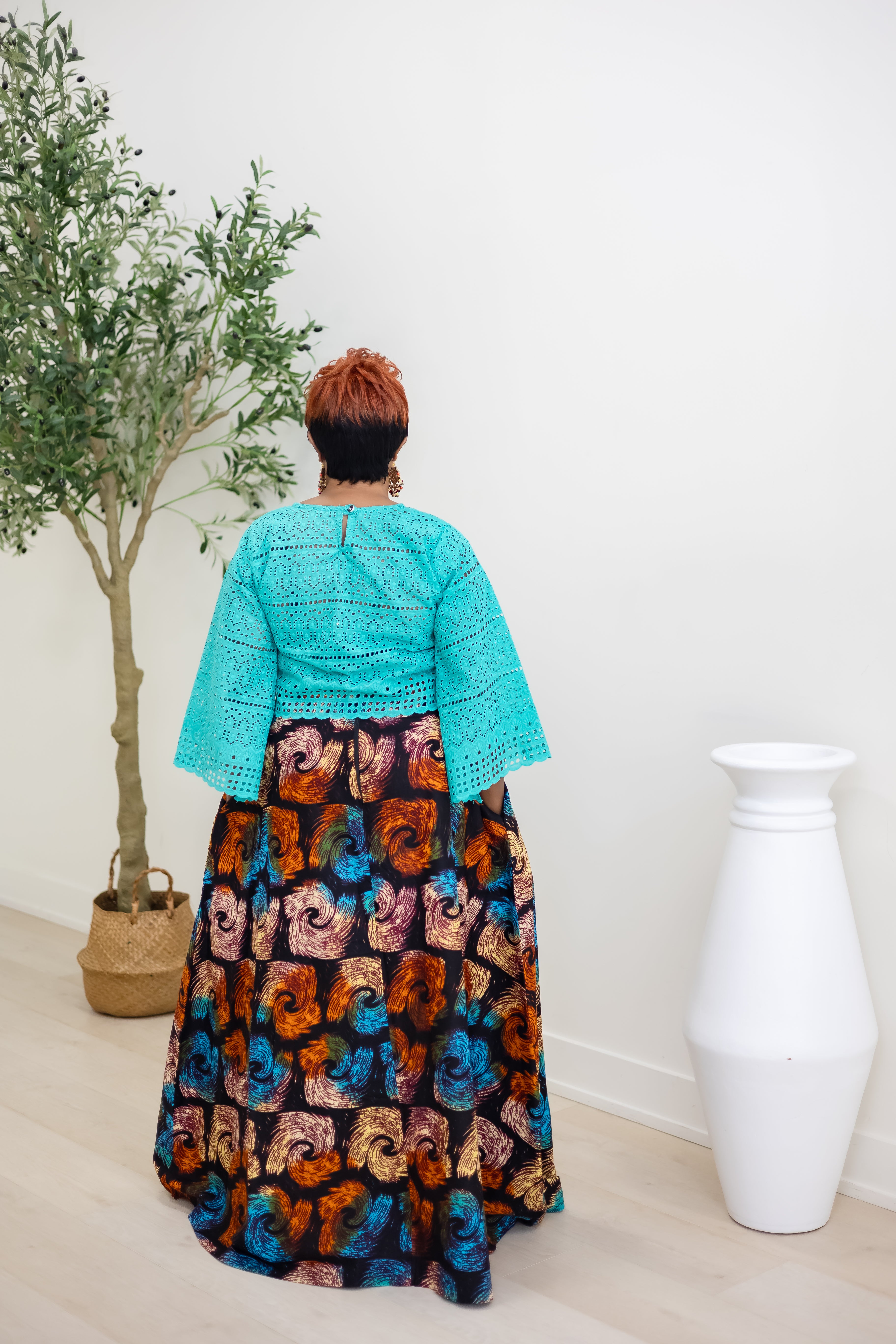 ABIKE SKIRT SET /TEAL