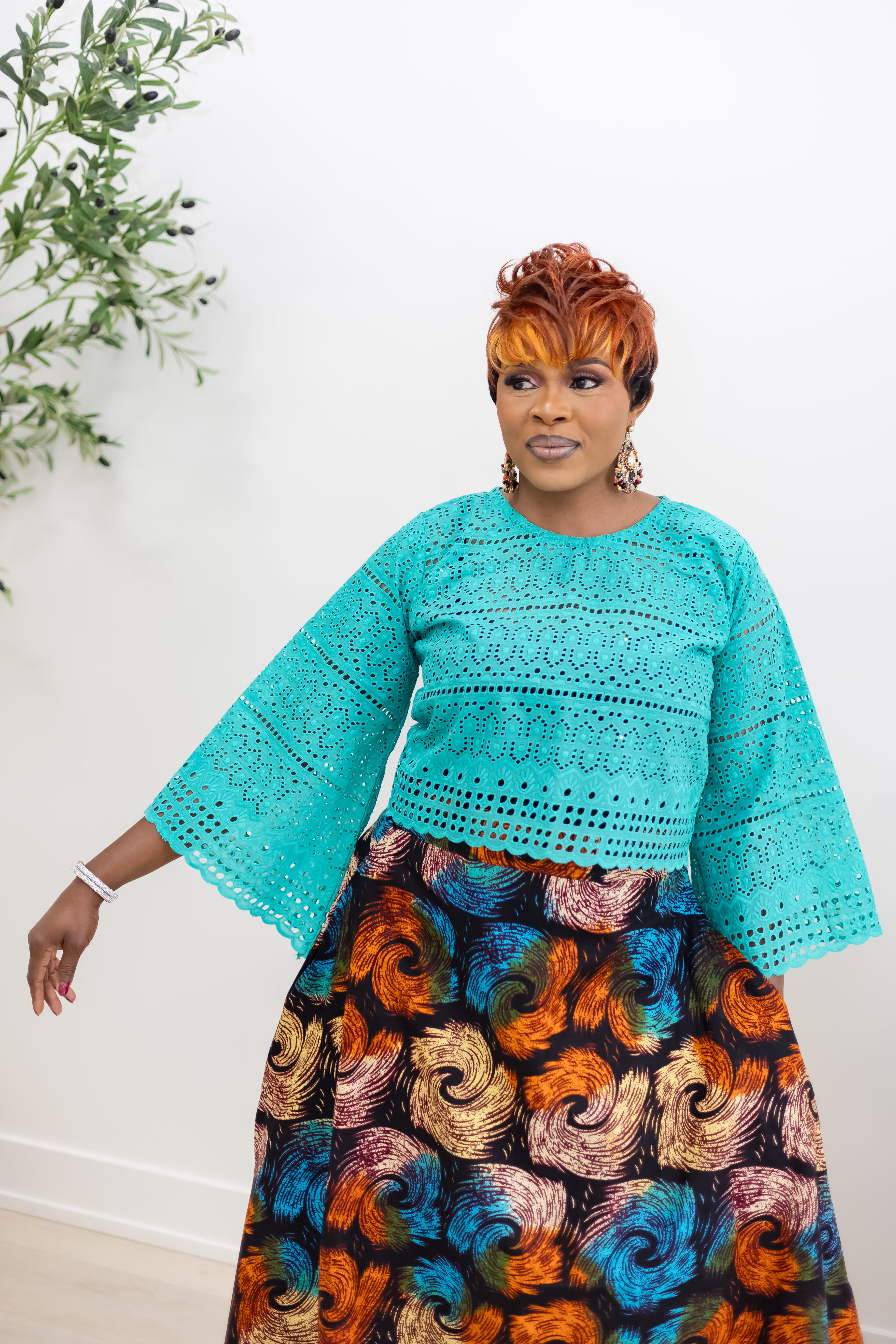 ABIKE SKIRT SET /TEAL