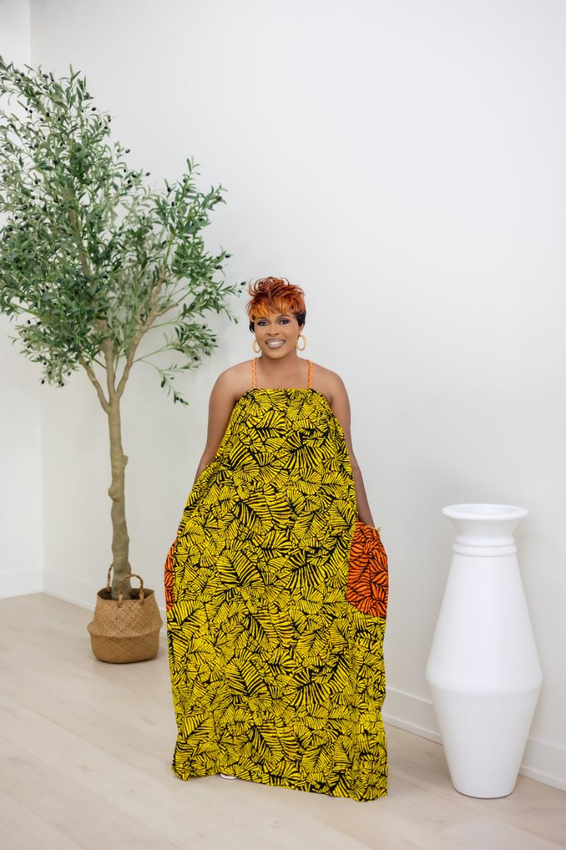 ALERO AFRICAN PRINT MAXI DRESS