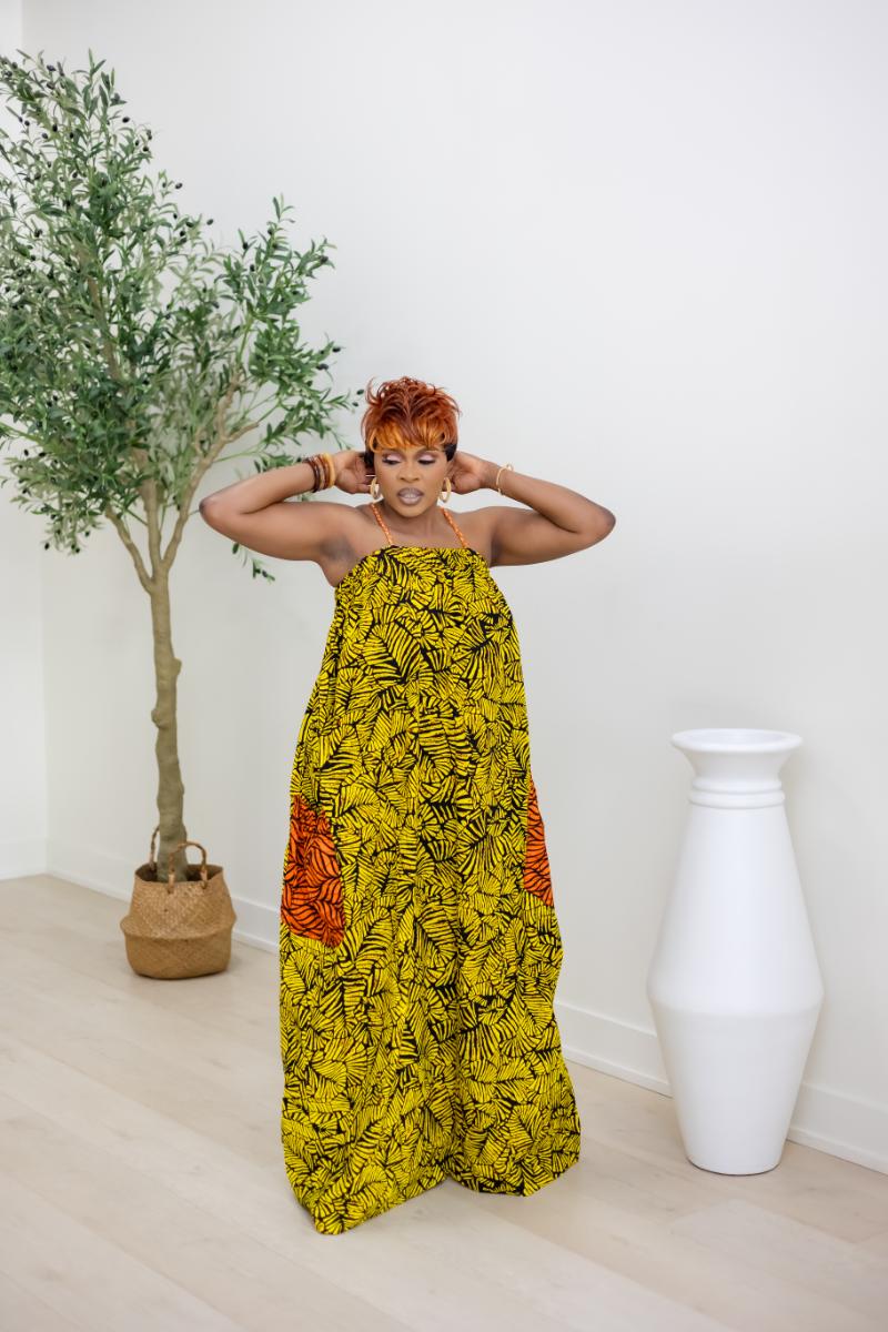 ALERO AFRICAN PRINT MAXI DRESS