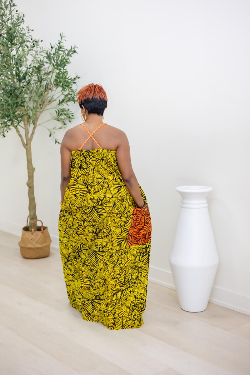 ALERO AFRICAN PRINT MAXI DRESS
