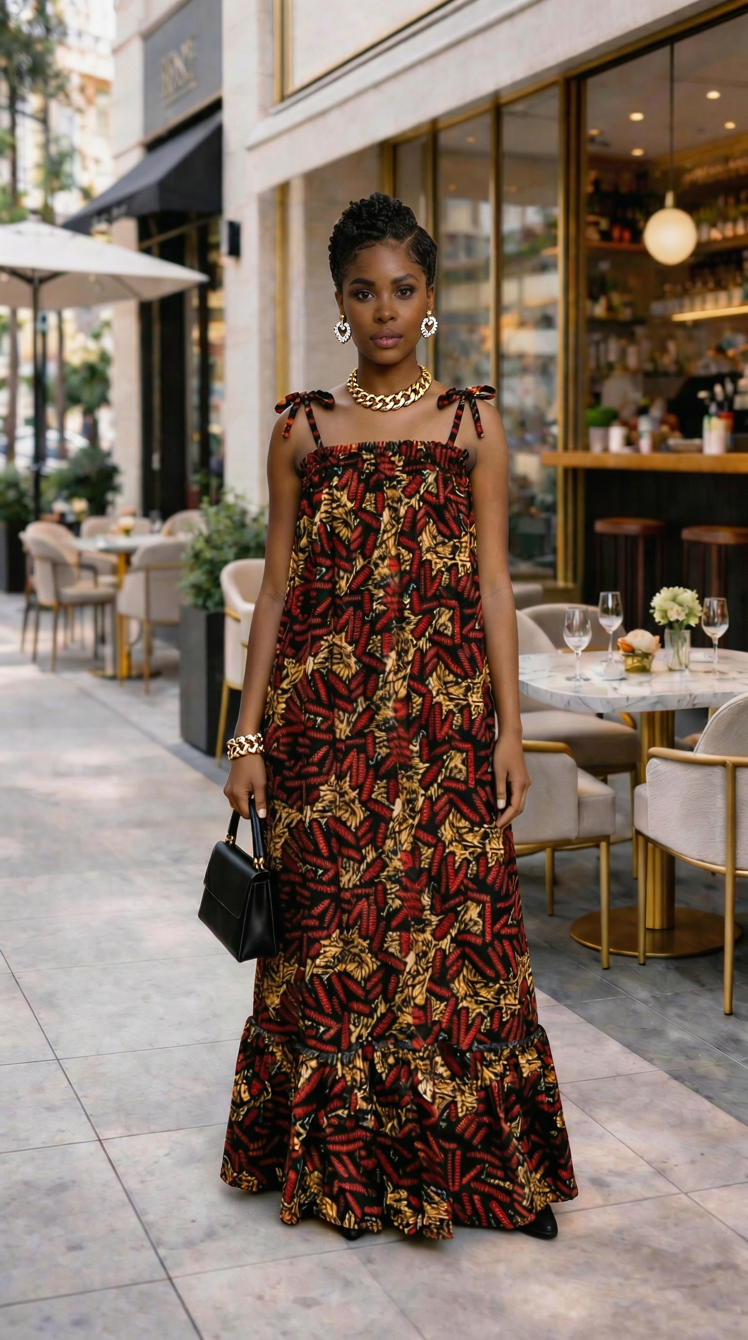 Cocoa Sun African Print Dress