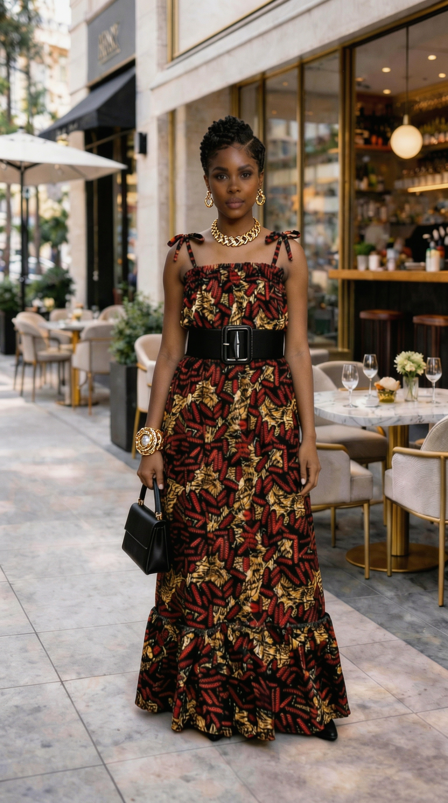 Cocoa Sun African Print Dress